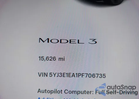 2023 Tesla Model 3 Rear-Wheel Drive z USA, uszkodzony, nr VIN 5YJ3E1EA1PF706735